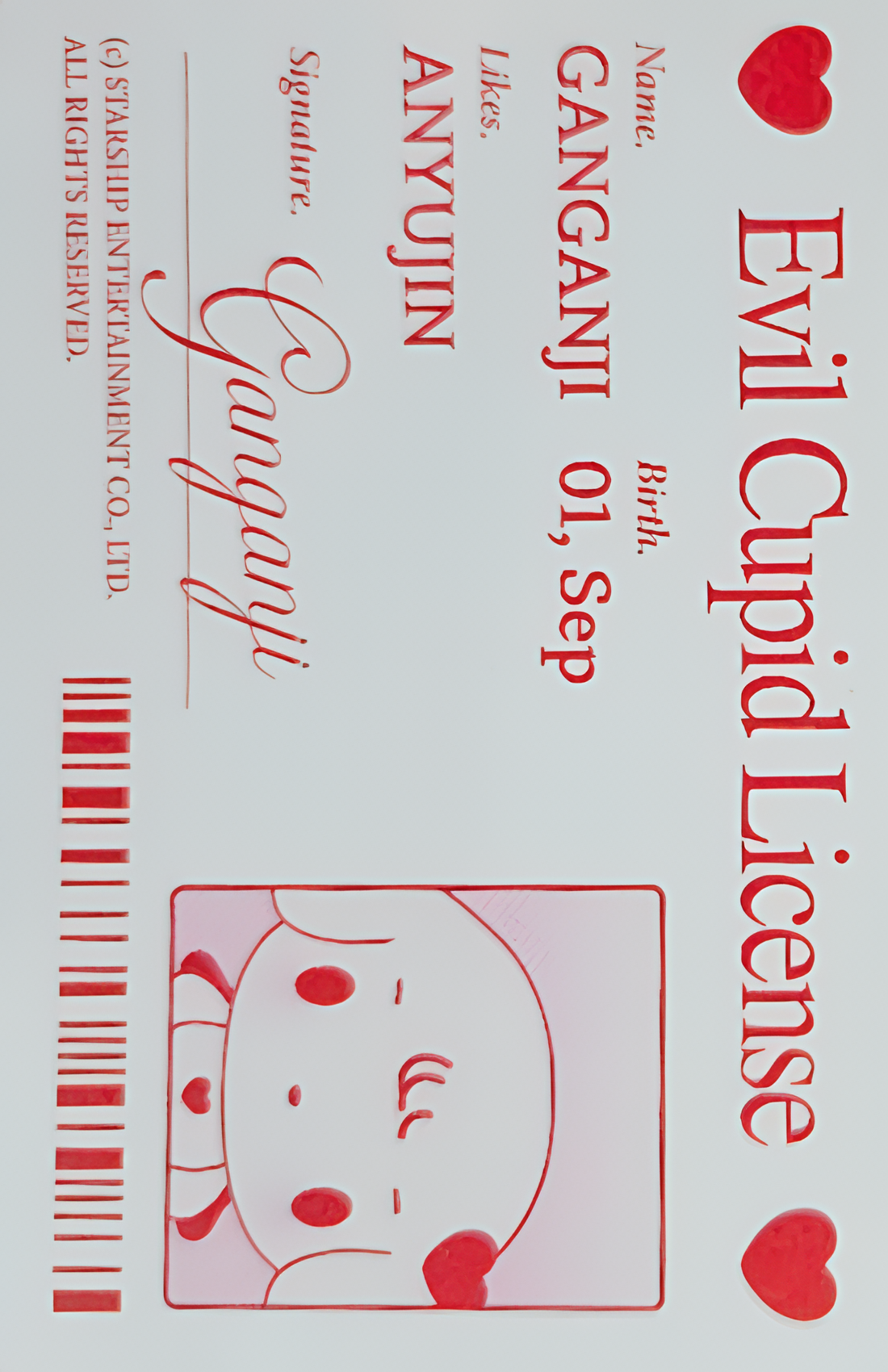 Evil Cupid License Card